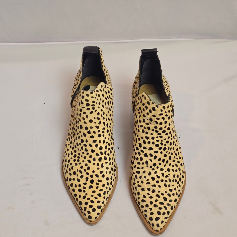 Dolce Vita Womens Cheetah Print‎ Cow Hair Pointed Toe Ankle Booties Size 9